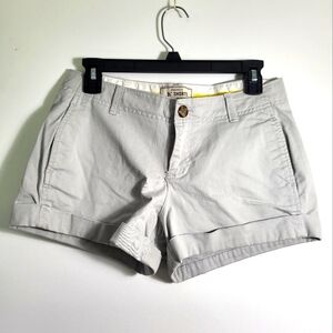 Old Navy gray khaki shorts w/hem women's 2 R  #2003